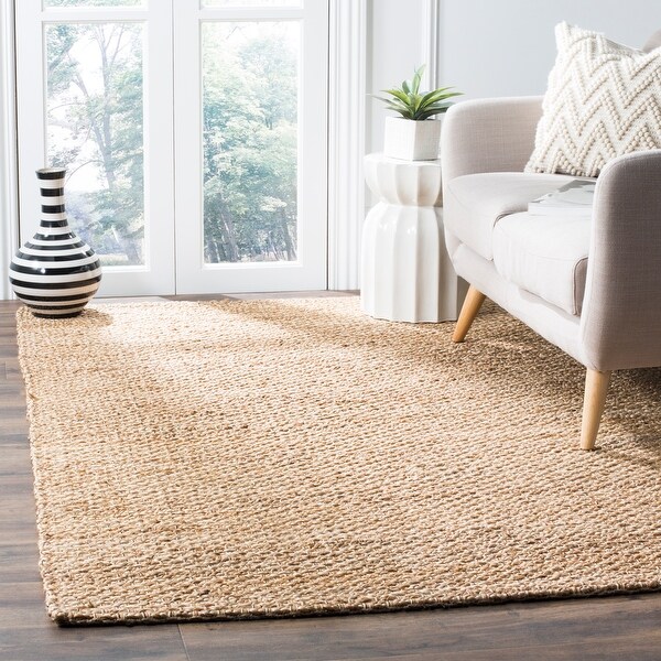 Natural Safavieh Natural Fiber Collection NF871A Handmade Farmhouse Premium Jute Area Rug 8' x 10' Natural Safavieh Natural Fiber Collection NF871A Handmade Farmhouse Premium Jute Area Rug 8' x 10'